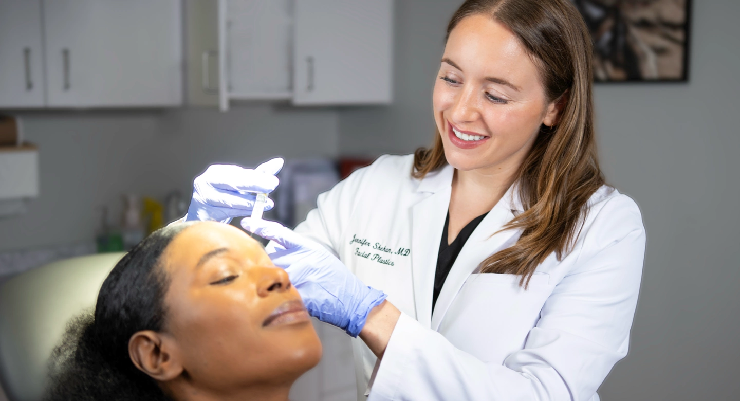 Botox injection made by Dr. Jennifer Shehan