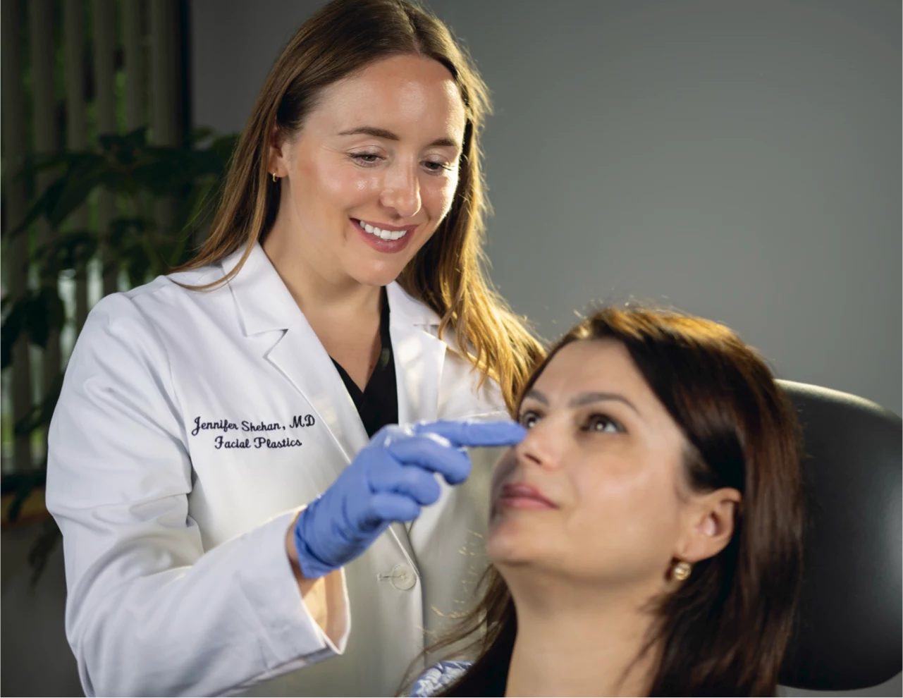 rhinoplasty exam given by Dr. Jennifer Shehan